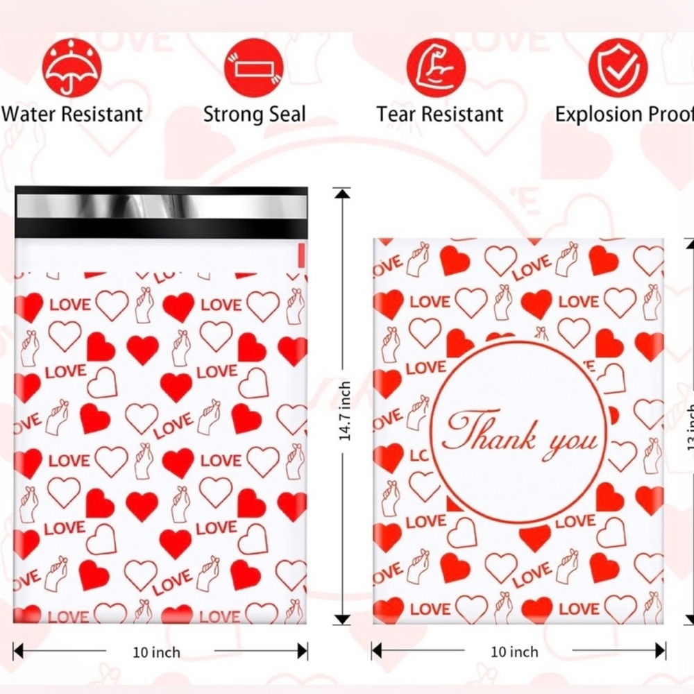 Polymailers 20 10x13 and 20 2 inch stickers Packaged With Posh Love - Picture 3 of 9